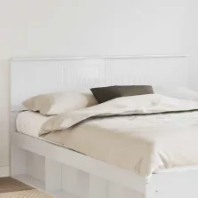 vidaXL Fejtámla fejtámlával Fényes Fehér 160 cm Faanyag