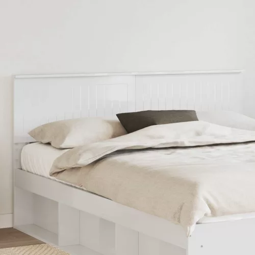 vidaXL Fejtámla fejtámlával Fényes Fehér 160 cm Faanyag