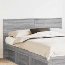 vidaXL Fejtámla fejtámlával Szürke Sonoma 160 cm Faanyag