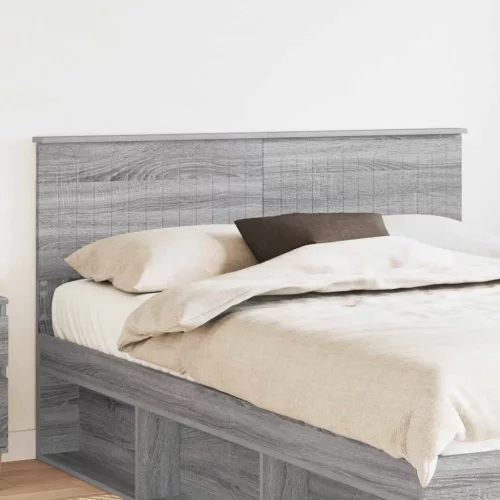 vidaXL Fejtámla fejtámlával Szürke Sonoma 140 cm Faanyag