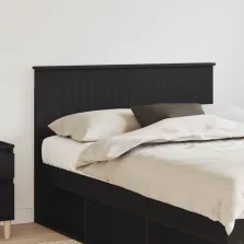 vidaXL Fejtámla fejtámlával Fekete tölgy 135 cm Faanyag