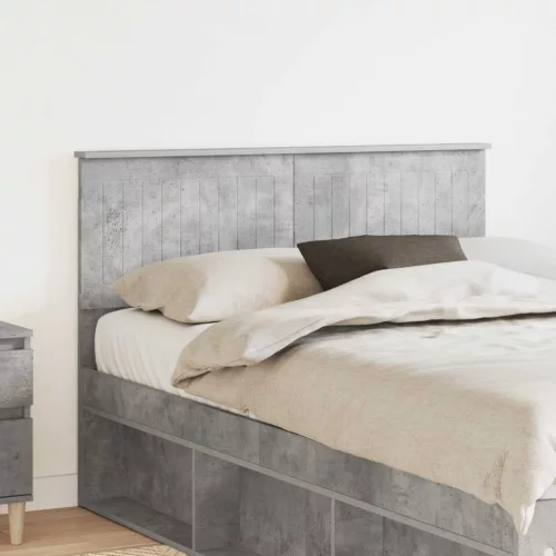 vidaXL Fejtámla fejtámlával Beton Szürke 120 cm Faanyag
