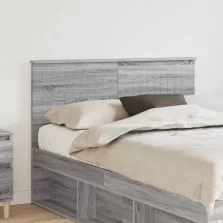 vidaXL Fejtámla fejtámlával Szürke Sonoma 120 cm Faanyag