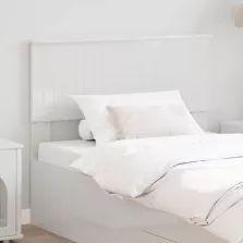 vidaXL Fejtámla fejtámlával Fényes Fehér 100 cm Faanyag