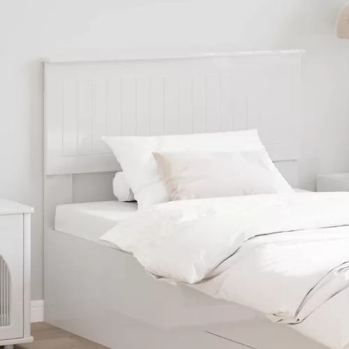 vidaXL Fejtámla fejtámlával Fényes Fehér 100 cm Faanyag