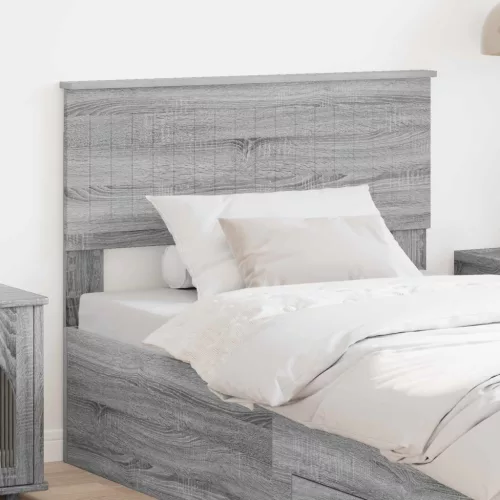 vidaXL Fejtámla fejtámlával Szürke Sonoma 100 cm Faanyag