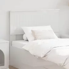 vidaXL Fejtámla fejtámlával Fényes Fehér 90 cm Faanyag