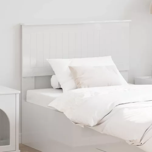 vidaXL Fejtámla fejtámlával Fényes Fehér 90 cm Faanyag