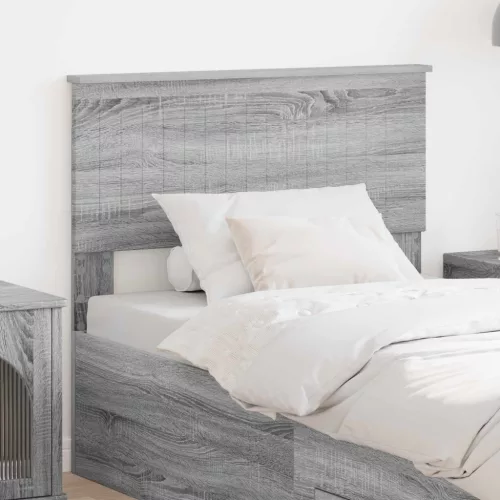 vidaXL Fejtámla fejtámlával Szürke Sonoma 90 cm Faanyag