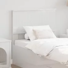 vidaXL Fejtámla fejtámlával Fényes Fehér 80 cm Faanyag