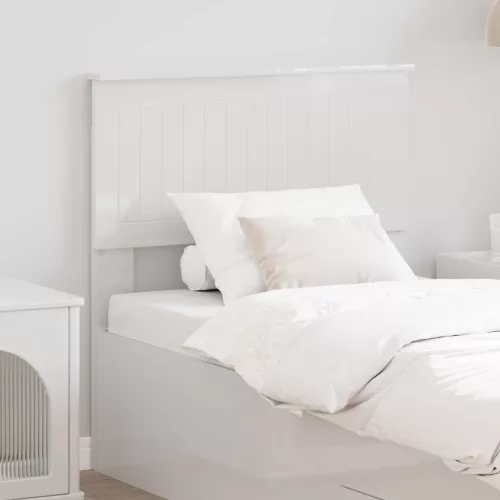 vidaXL Fejtámla fejtámlával Fényes Fehér 80 cm Faanyag