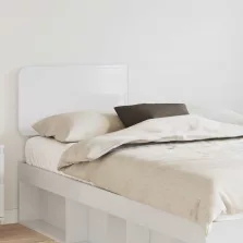 vidaXL Fejtámla fejtámlával Fényes Fehér 150 cm Faanyag