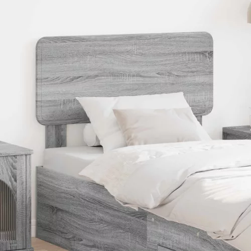 vidaXL Fejtámla fejtámlával Szürke Sonoma 90 cm Faanyag