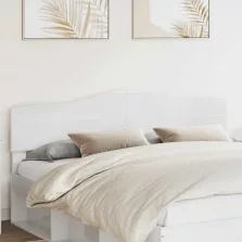 vidaXL Fejtámla fejtámlával Fényes Fehér 180 cm Faanyag