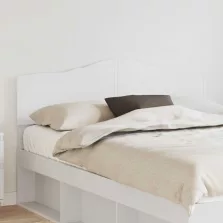 vidaXL Fejtámla fejtámlával Fehér 160 cm Faanyag