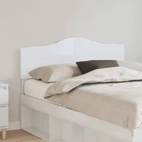 vidaXL Fejtámla fejtámlával Fényes Fehér 135 cm Faanyag