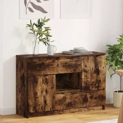 vidaXL Széf fiókkal Füstölt tölgy 100 x 30 x 65,6 Faanyag