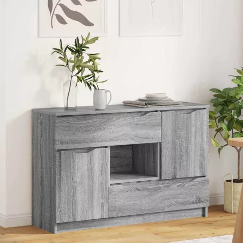 vidaXL Széf fiókkal Szürke Sonoma 100 x 30 x 65,6 Faanyag