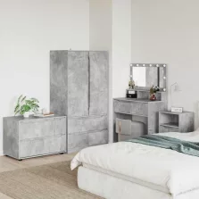   vidaXL Tárolószekrény Beton Szürke 80 x 48 x 57 cm Faanyag