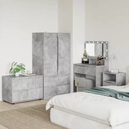 vidaXL Tárolószekrény Beton Szürke 80 x 48 x 57 cm Faanyag