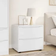   vidaXL Tárolószekrény Magas Fényű Fehér 60 x 48 x 57 cm Faanyag