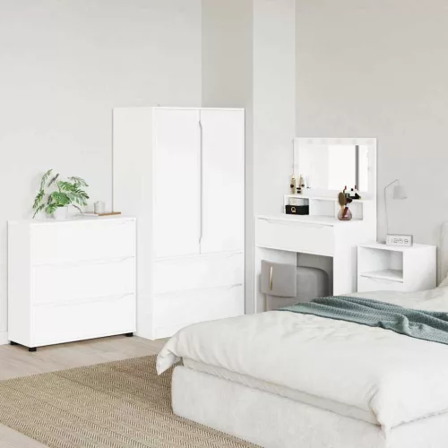 vidaXL Tárolószekrény Fehér 80 x 31 x 81 cm Faanyag