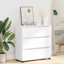   vidaXL Tárolószekrény Magas Fényű Fehér 80 x 31 x 81 cm Faanyag
