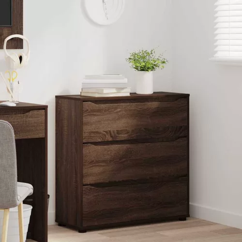 vidaXL Tárolószekrény Barna Tölgy 80 x 31 x 81 cm Faanyag