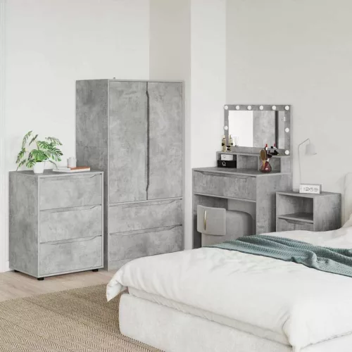 vidaXL Tárolószekrény Beton Szürke 60 x 48 x 81 cm Faanyag