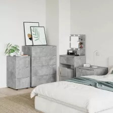   vidaXL Tárolószekrény Beton Szürke 40 x 48 x 81 cm Faanyag