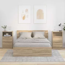   vidaXL Éjjeliszekrények 2 pcs Sonoma tölgy 40 x 30 x 467 cm Faanyag