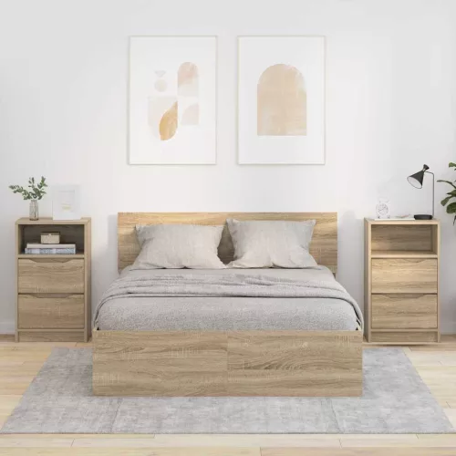 vidaXL Éjjeliszekrények 2 pcs Sonoma tölgy 40 x 30 x 467 cm Faanyag