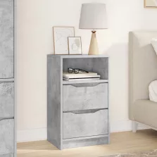   vidaXL Éjjeli asztal fiókkal Beton Szürke 40 x 30 x 467 cm Faanyag
