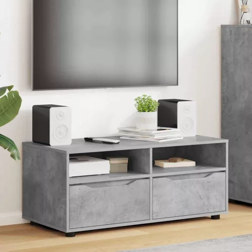 vidaXL TV szekrény fiókkal Beton Szürke 100 x 48 x 43 cm Faanyag