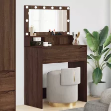   vidaXL Hálószobai Öltözködő Asztalok Barna Tölgy 80 x 39,6 x 135 cm