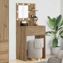   vidaXL Hálószobai Öltözködő Asztalok Artisan tölgy 80 x 39,6 x 135 cm