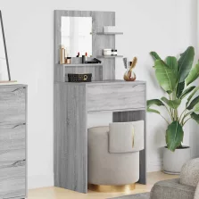   vidaXL Hálószobai Öltözködő Asztalok Szürke Sonoma 80 x 39,6 x 135 cm