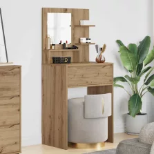   vidaXL Hálószobai Öltözködő Asztalok Artisan tölgy 80 x 39,6 x 135 cm