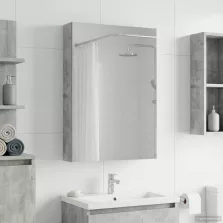   vidaXL Fürdőszobai tükörszekrény Beton Szürke 40 x 10,5 x 60,5 cm