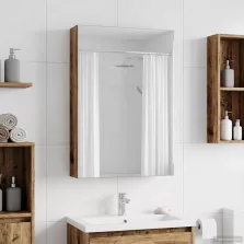   vidaXL Fürdőszobai tükörszekrény Öreg fa 40 x 10,5 x 60,5 cm Faanyag