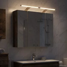   vidaXL Fürdőszobai tükörszekrény Füstölt tölgy 60 x 14,5 x 50 cm