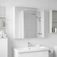   vidaXL Fürdőszobai tükörszekrény Fehér 70 x 14,5 x 70 cm Faanyag