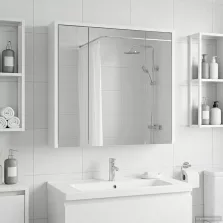   vidaXL Fürdőszobai tükörszekrény Fehér 63,5 x 16 x 62,5 cm Faanyag