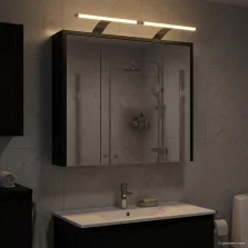   vidaXL Fürdőszobai tükörszekrény Fekete tölgy 63,5 x 16 x 62,5 cm