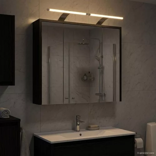 vidaXL Fürdőszobai tükörszekrény Fekete tölgy 63,5 x 16 x 62,5 cm
