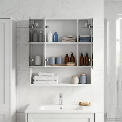 vidaXL Fürdőszobai tükörszekrény Fehér 60 x 14.5 x 70 cm Faanyag