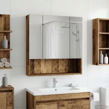   vidaXL Fürdőszobai tükörszekrény Öreg fa 60 x 14.5 x 70 cm Faanyag