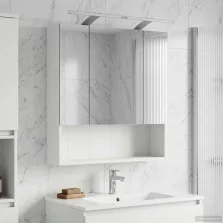   vidaXL Fürdőszobai tükörszekrény Fehér 60 x 14.5 x 70 cm Faanyag