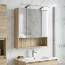   vidaXL Fürdőszobai tükörszekrény Sonoma tölgy 60 x 14.5 x 70 cm