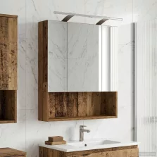   vidaXL Fürdőszobai tükörszekrény Öreg fa 60 x 14.5 x 70 cm Faanyag